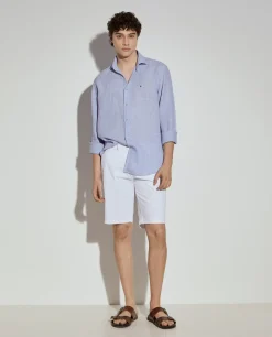 Calções bermuda em algodão