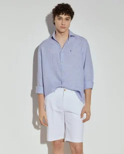 Calções bermuda em algodão