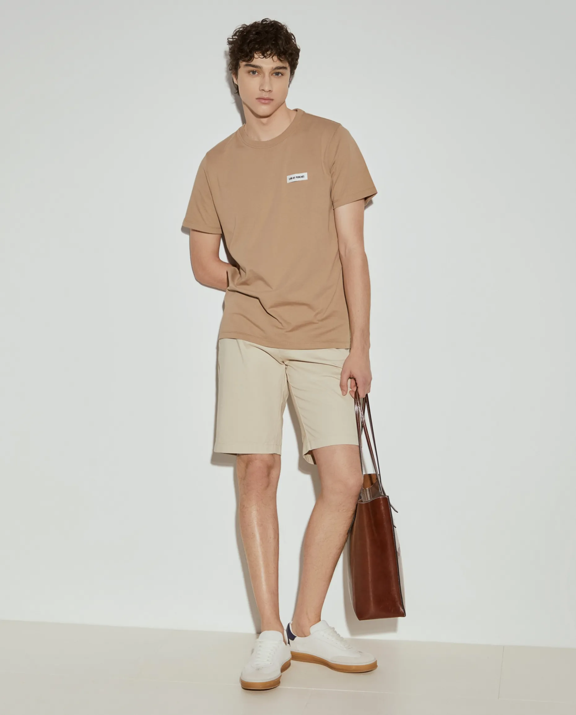 Calções bermuda em algodão