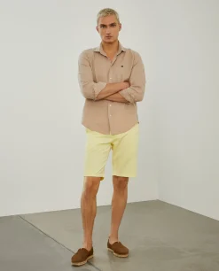 Calções bermuda em algodão