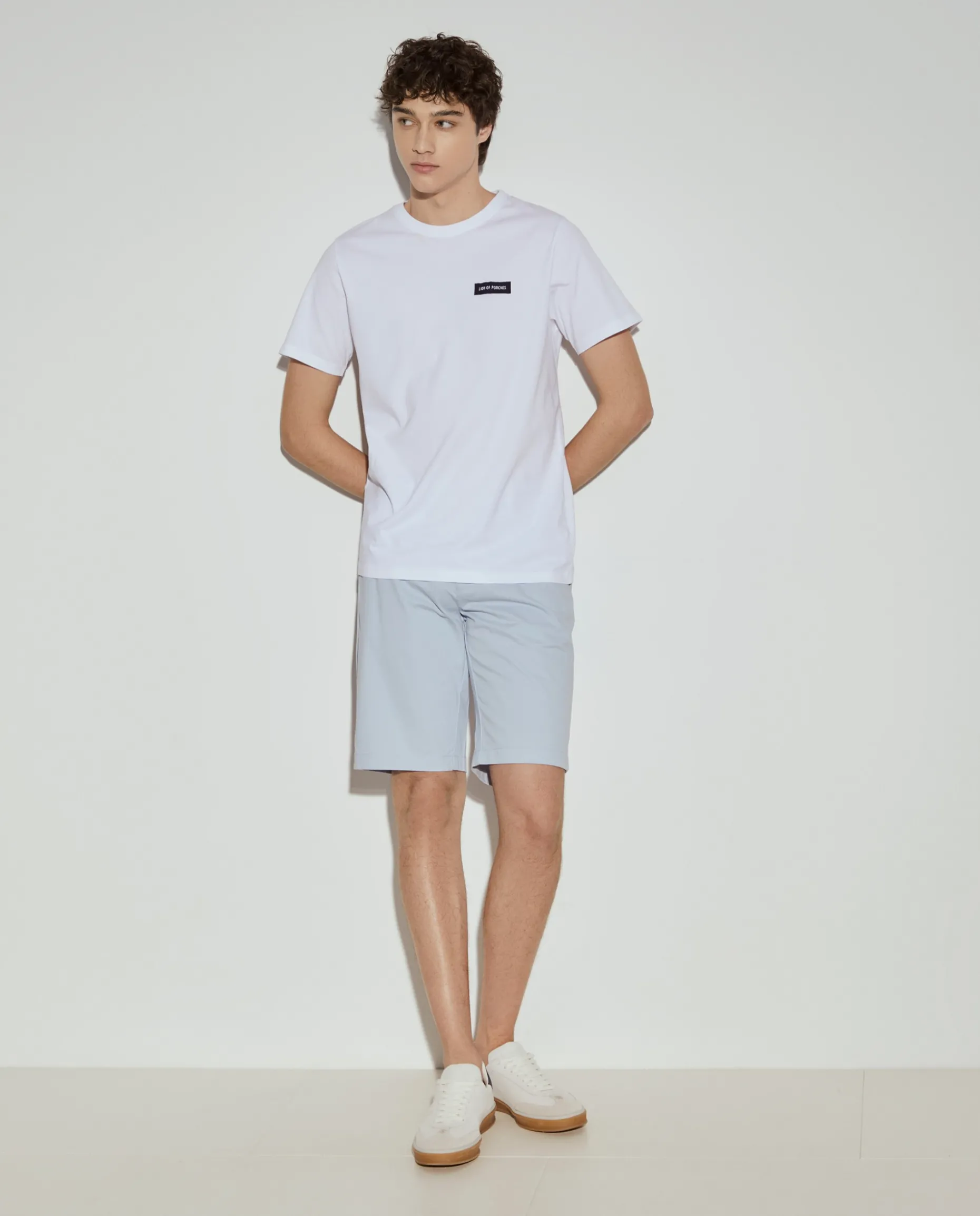 Calções bermuda em algodão