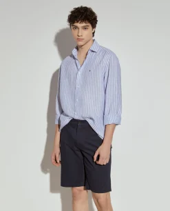 Calções bermuda em algodão