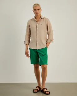 Calções bermuda em algodão