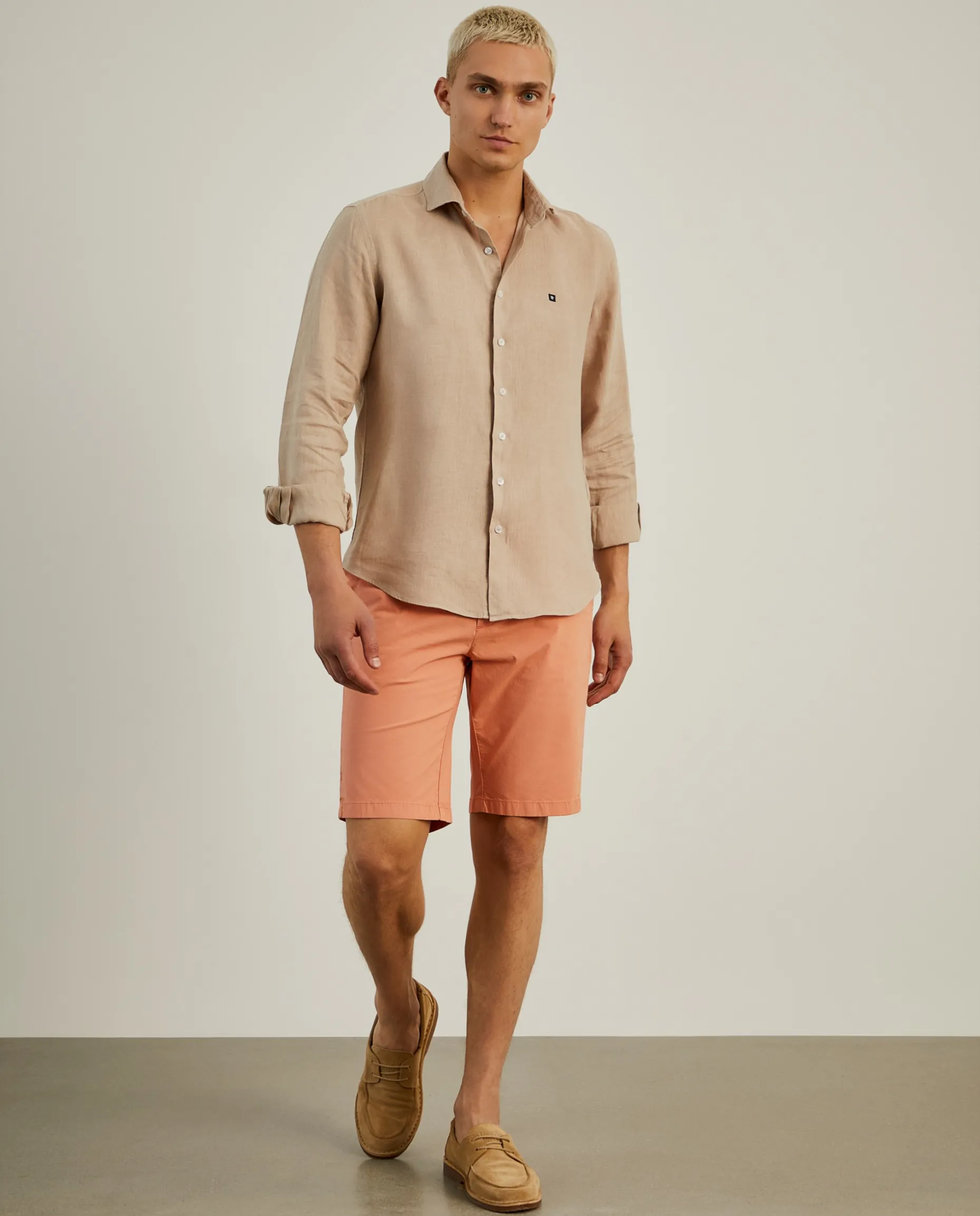 Calções bermuda em algodão