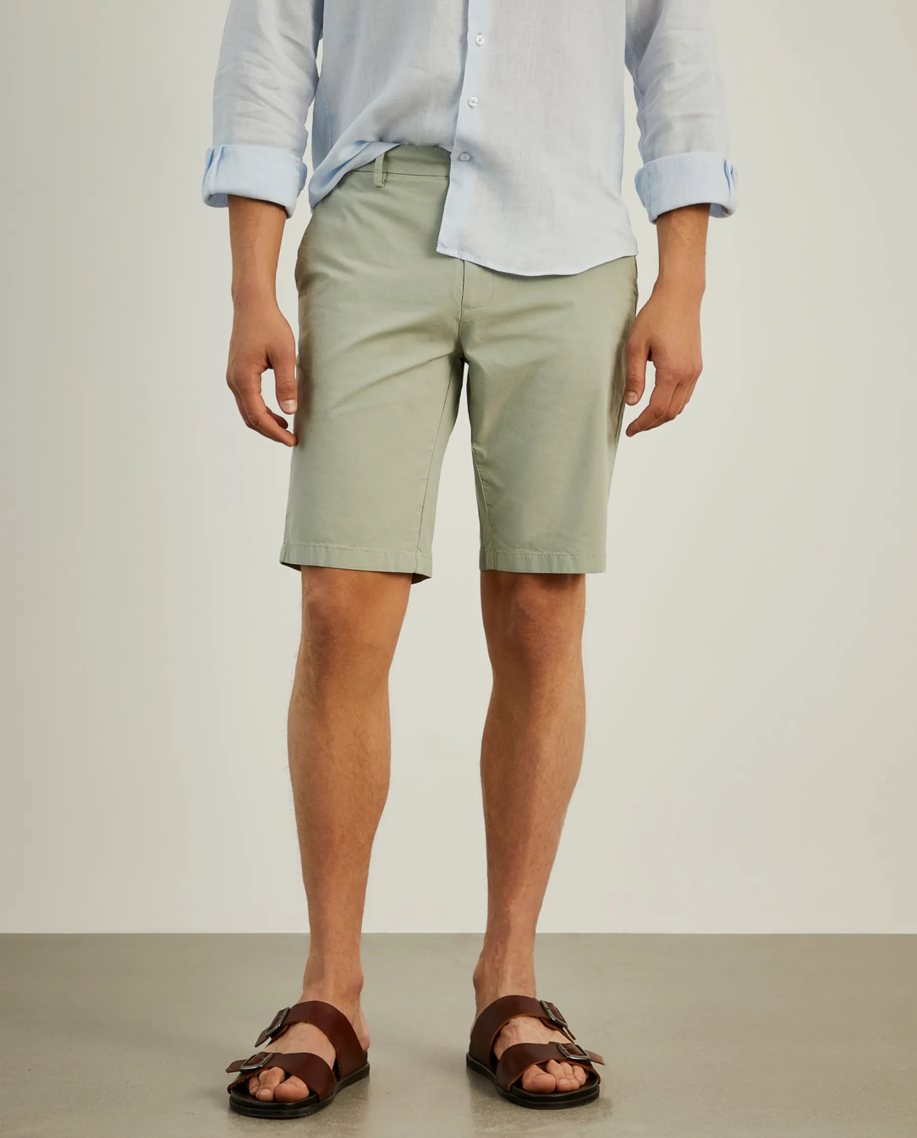 Calções bermuda em algodão