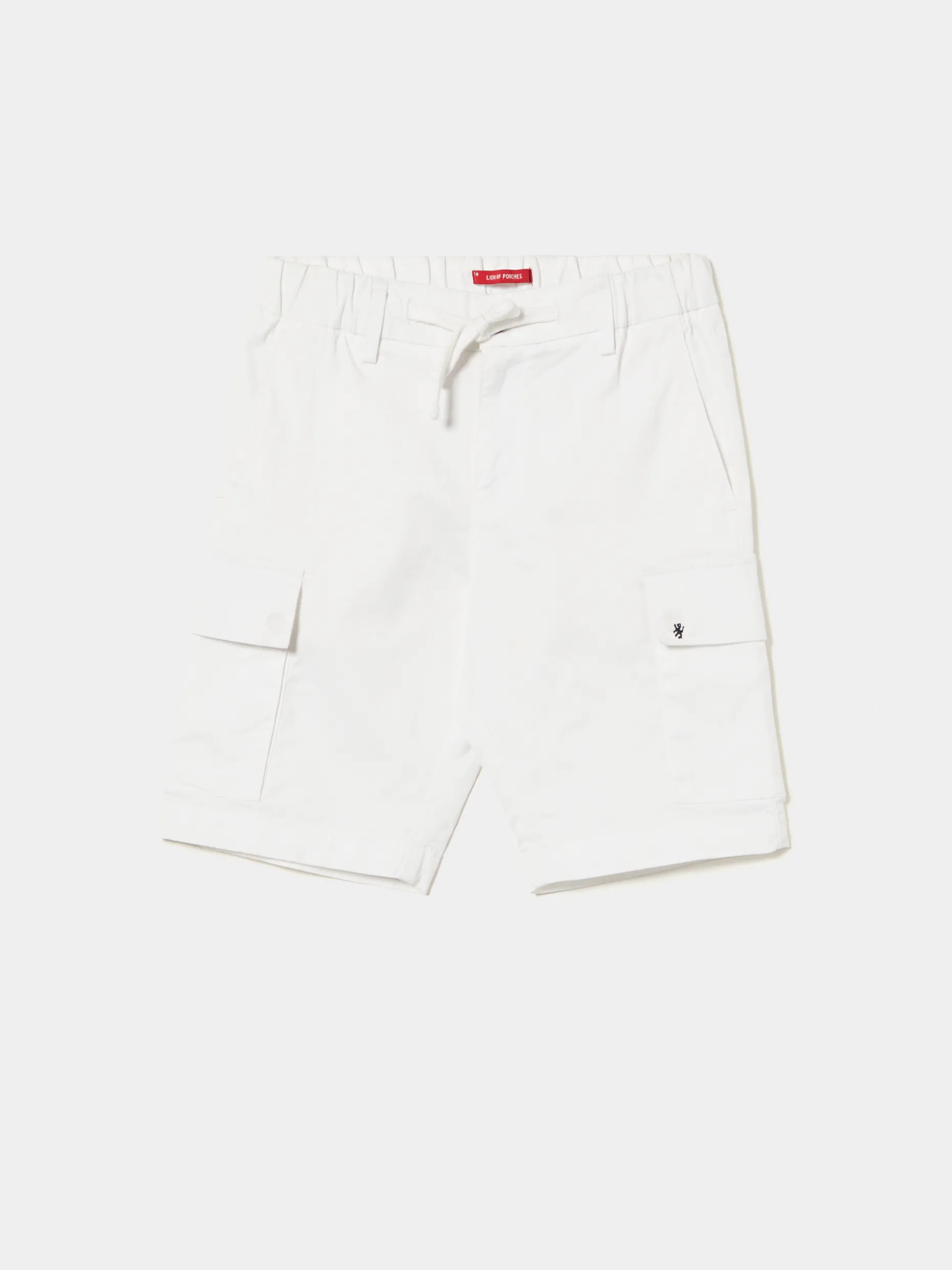 Calções cargo de sarja com cordão