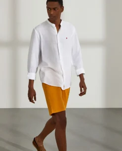 Calções chino para homem de algodão stretch