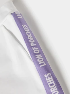 Calções de malha com fitas em contraste