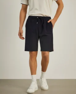 Calções de malha com fitas laterais em contraste