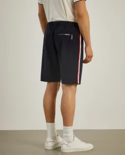 Calções de malha com fitas laterais em contraste