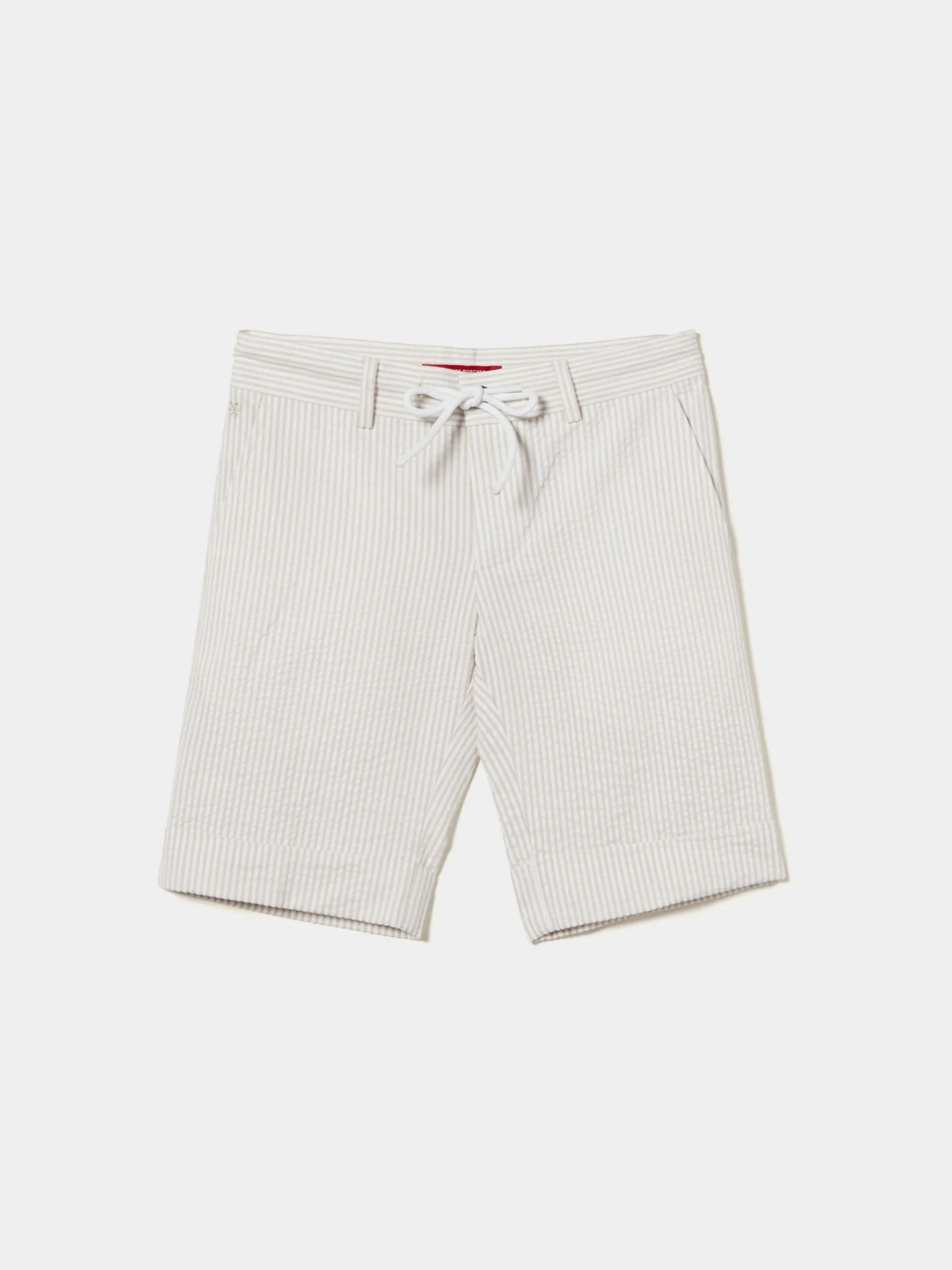 Calções de popeline às riscas