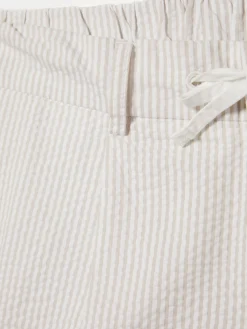 Calções de popeline às riscas