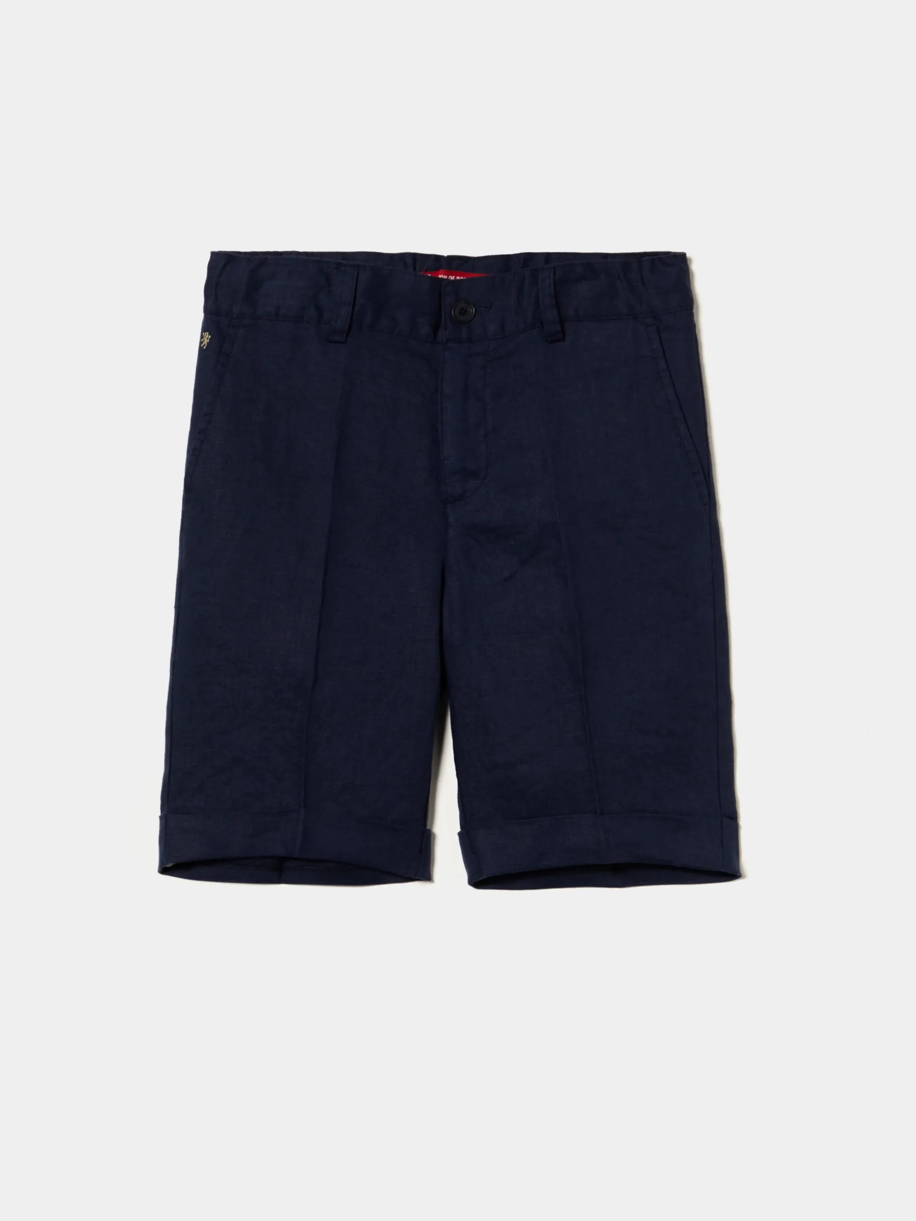 Calções em linho com bolsos