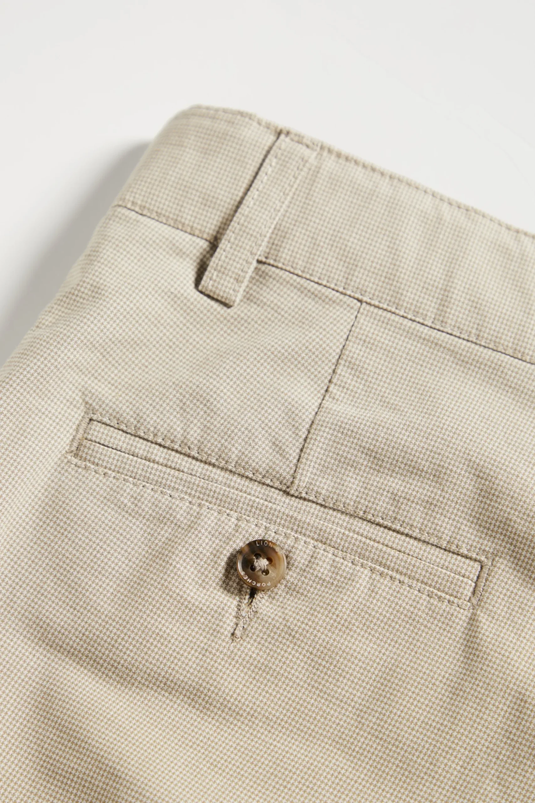 Calções pied de poule em popelina