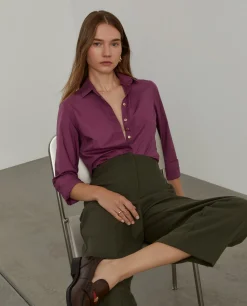 Camisa clássica cintada