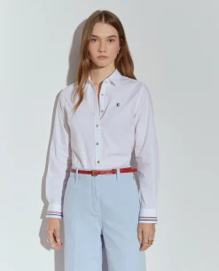 Camisa clássica com riscas