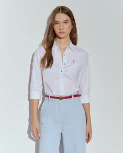 Camisa clássica com riscas