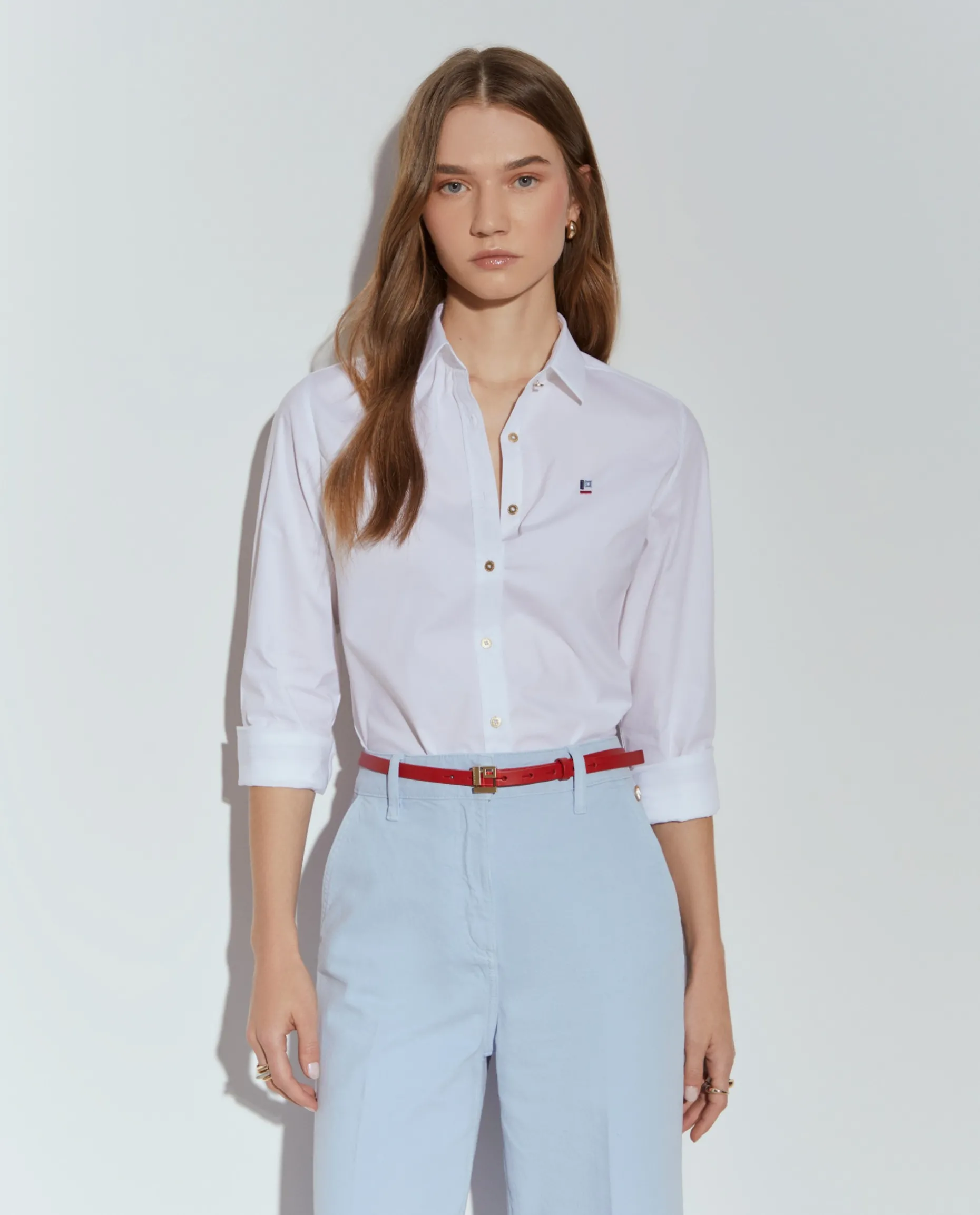 Camisa clássica com riscas