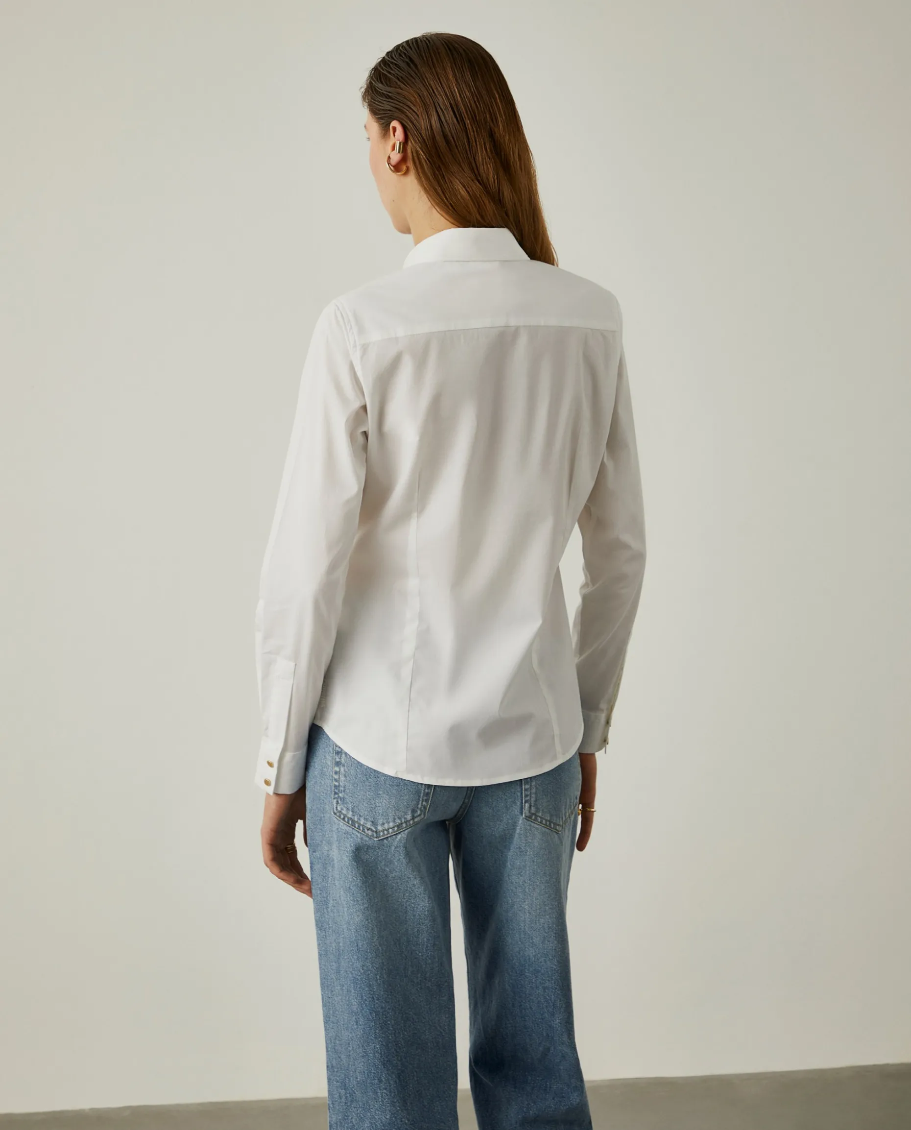 Camisa clássica em algodão