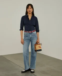 Camisa clássica em algodão