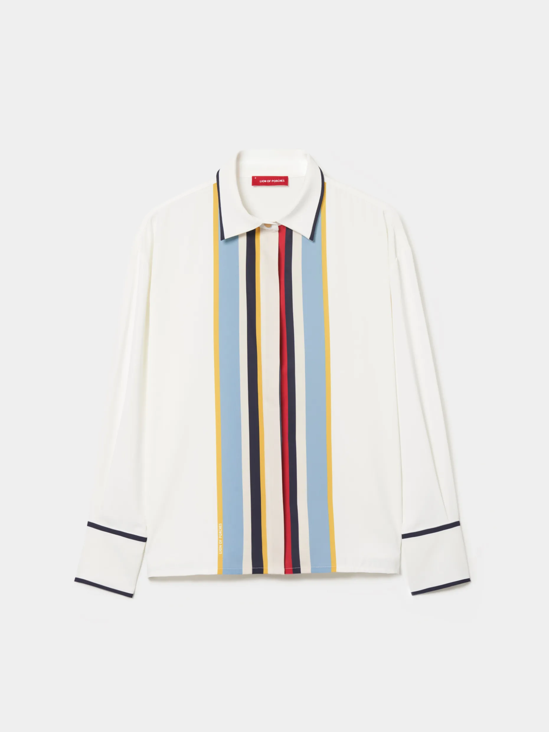 Camisa com riscas coloridas