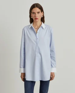 Camisa de algodão color block