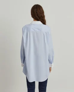 Camisa de algodão color block