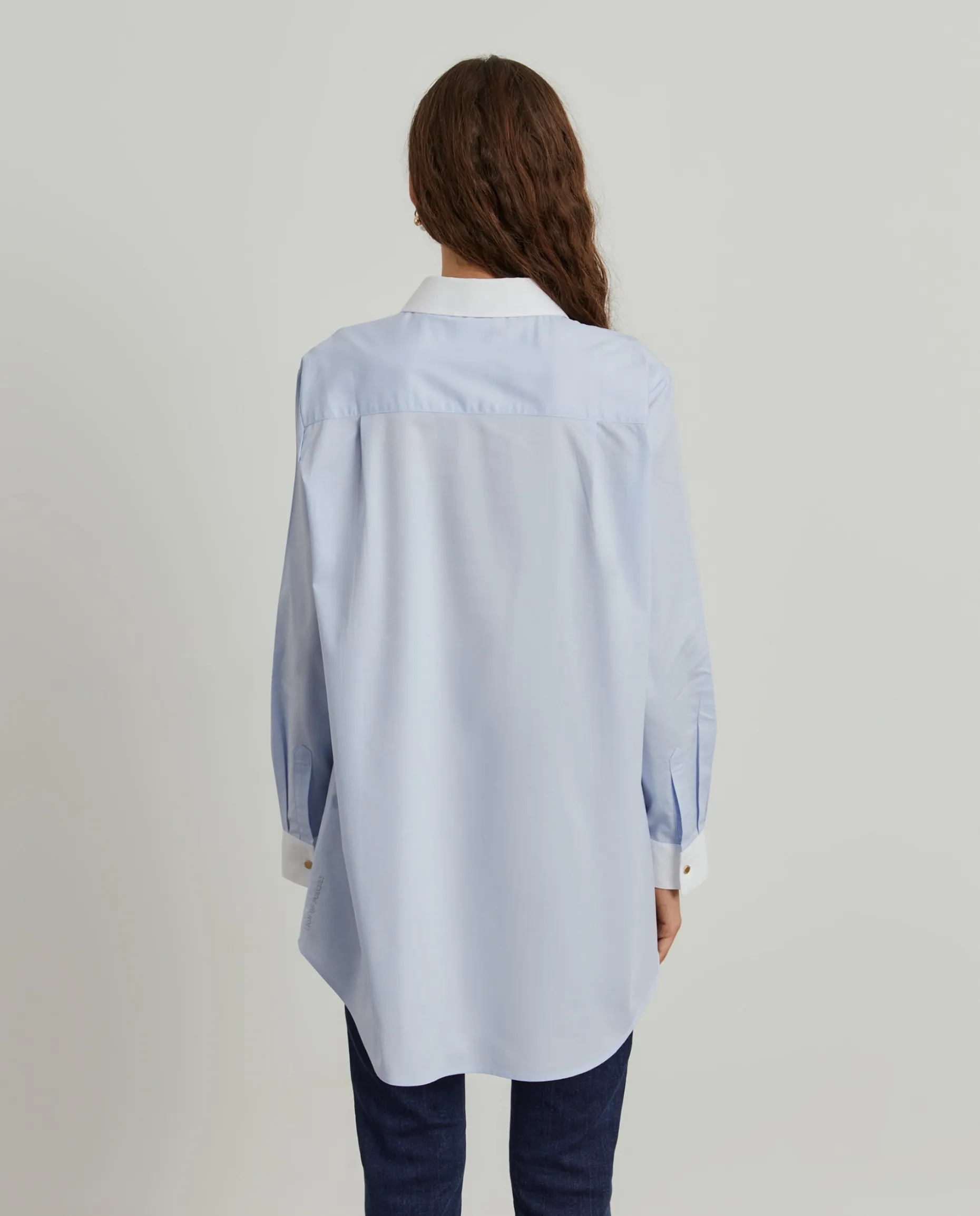 Camisa de algodão color block