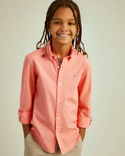 Camisa de algodão riscas em contraste