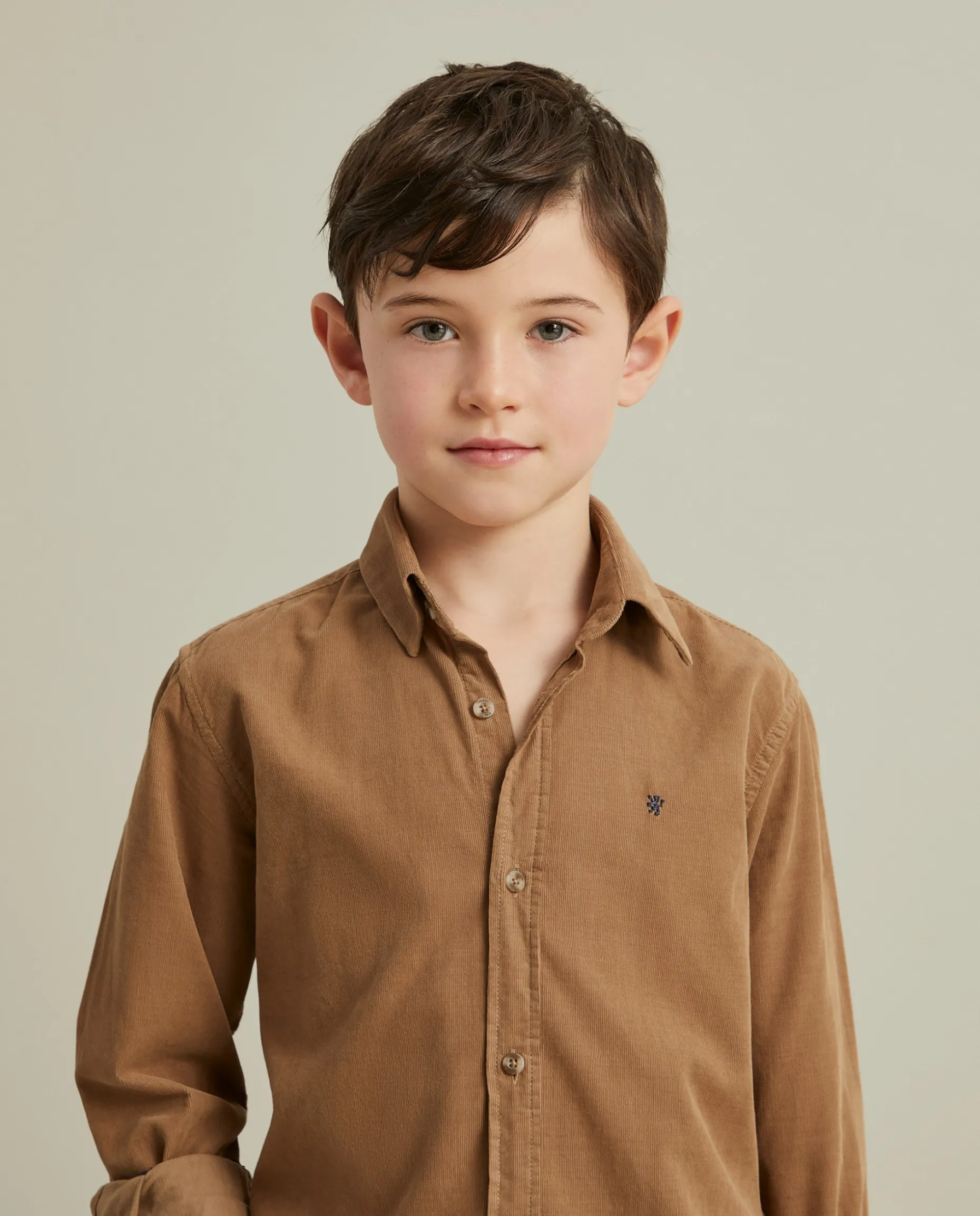 Camisa de bombazine em algodão