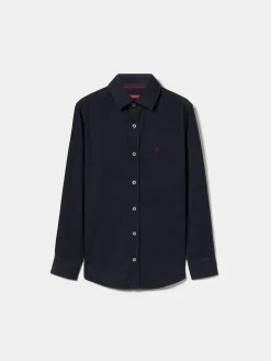 Camisa de bombazine em algodão