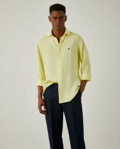 Camisa de linho slim fit