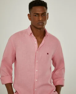 Camisa de linho slim fit