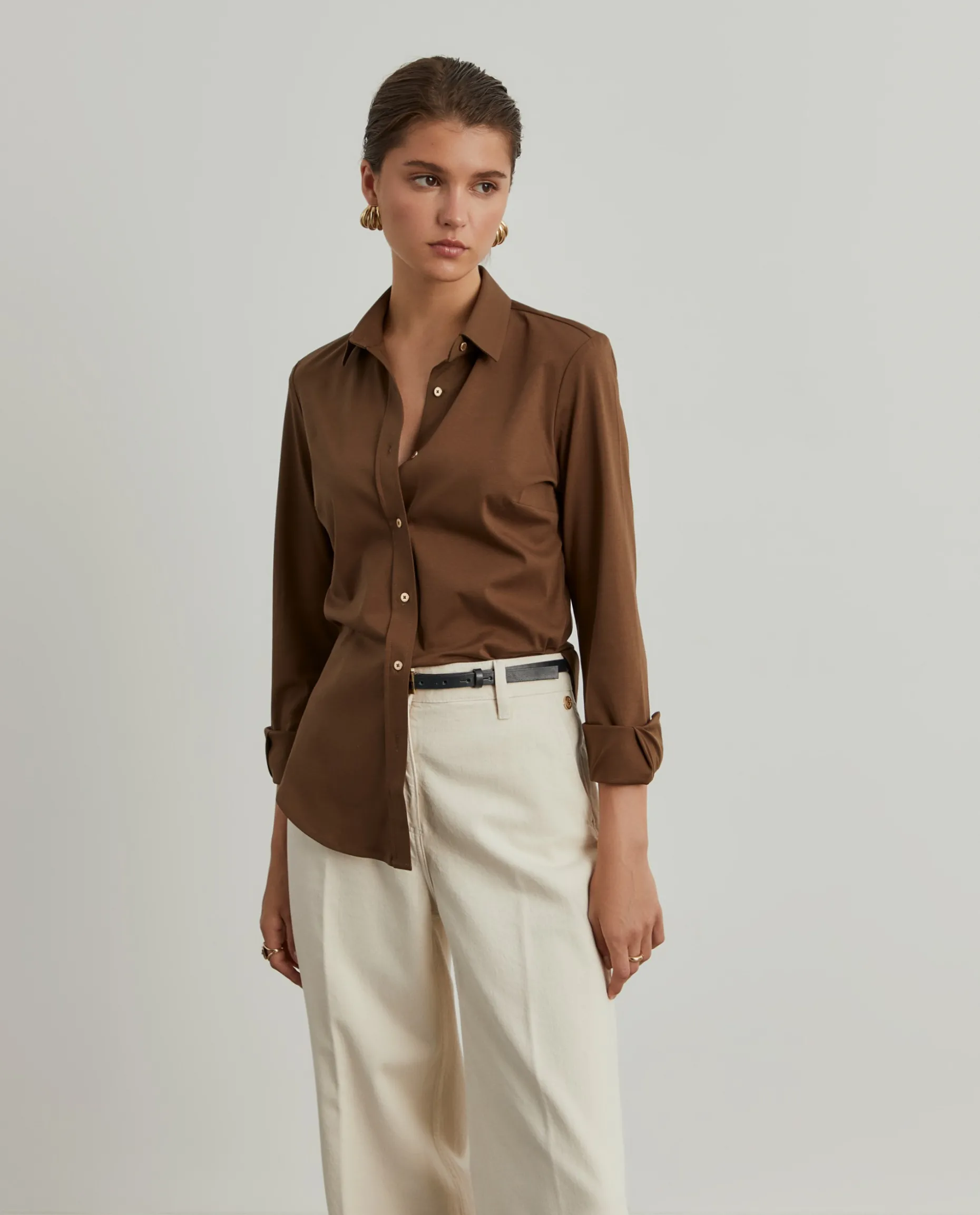 Camisa de malha em algodão