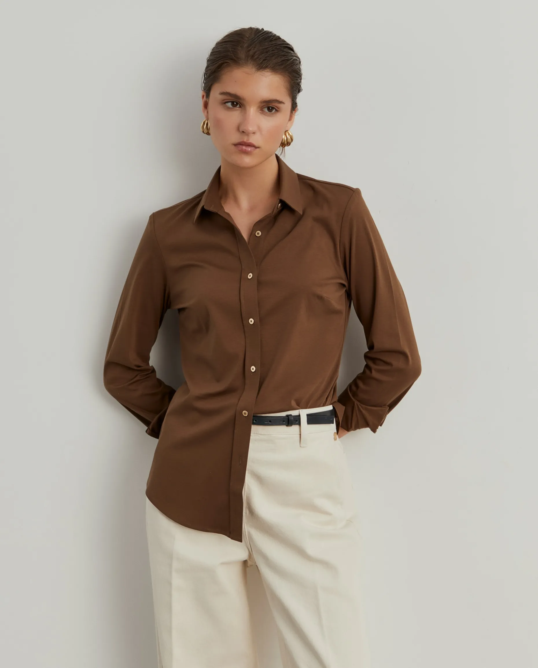 Camisa de malha em algodão