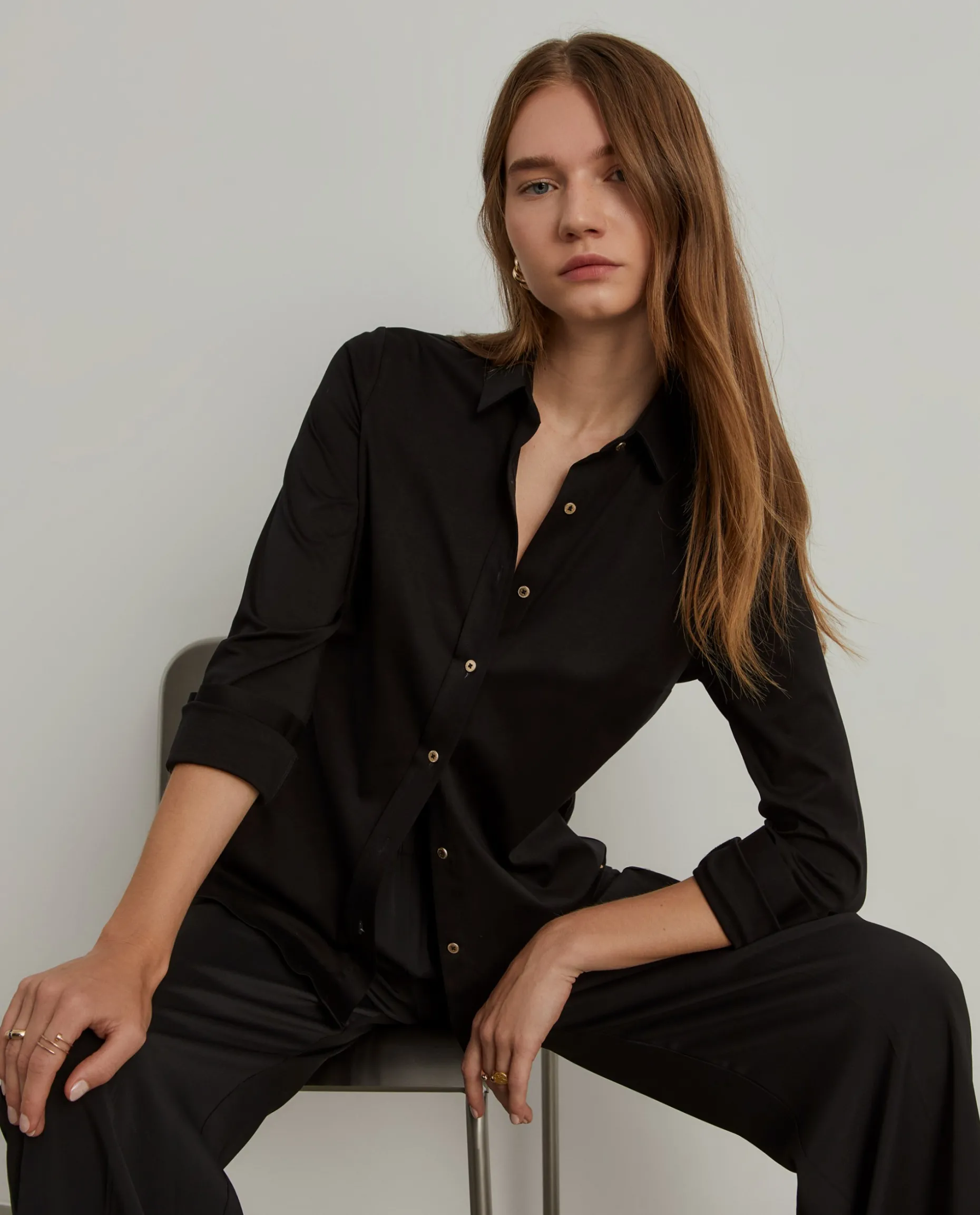 Camisa de malha em algodão