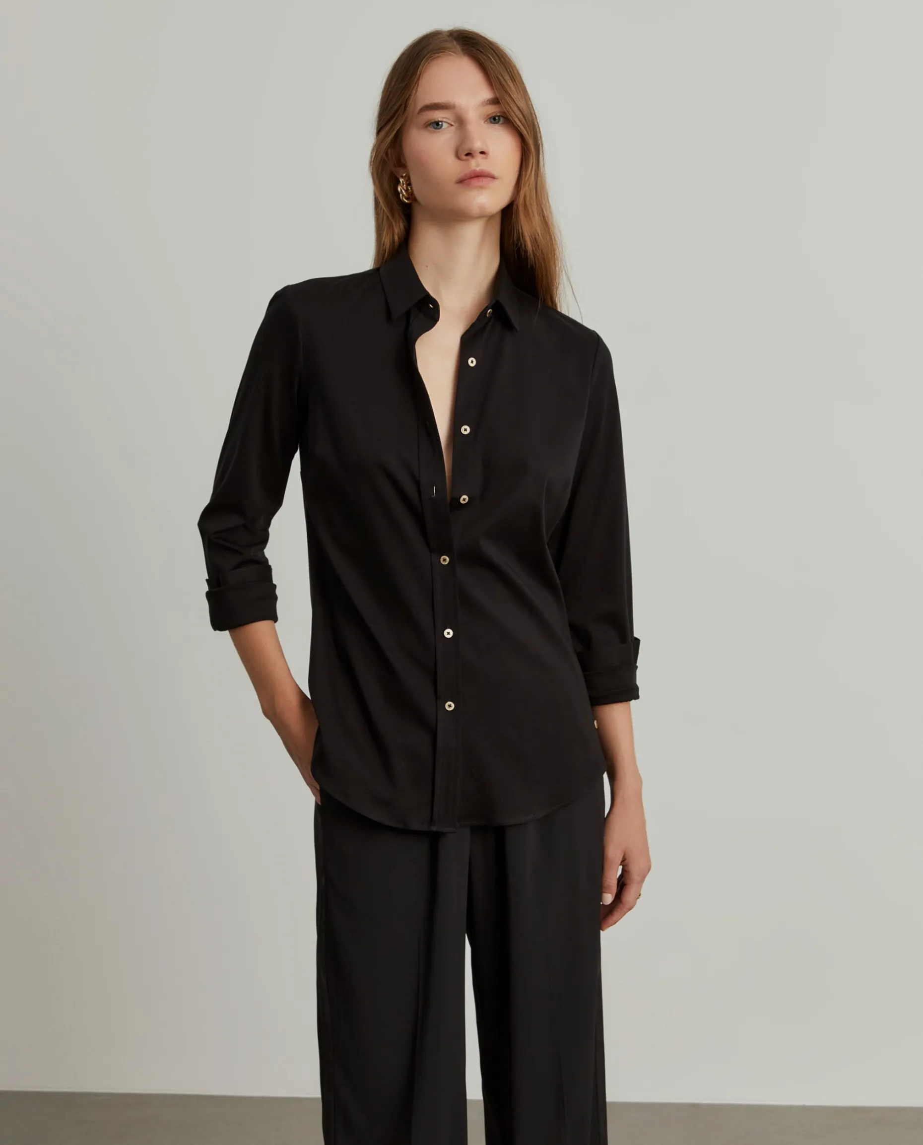 Camisa de malha em algodão