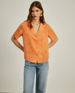 Camisa de manga curta com micro padrão