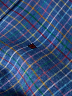 Camisa de quadrados regular fit em linho