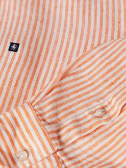 Camisa de riscas em linho