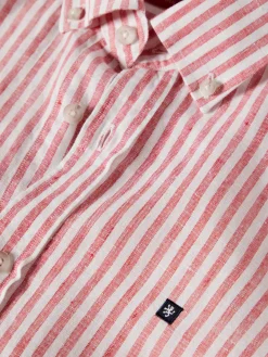 Camisa de riscas em linho