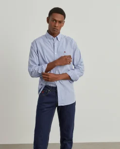 Camisa de riscas slim fit