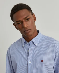 Camisa de riscas slim fit