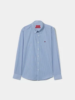 Camisa de riscas slim fit