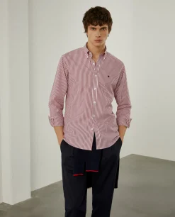 Camisa de riscas slim fit