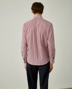 Camisa de riscas slim fit