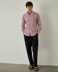 Camisa de riscas slim fit