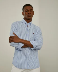 Camisa de riscas slim fit