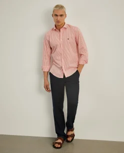 Camisa de riscas slim fit