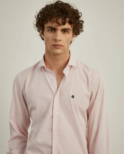 Camisa de riscas slim fit